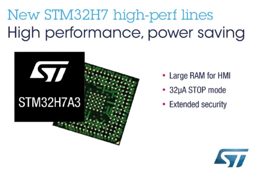 STMicroelectronics Blends Performance, Integration and Efficiency for Smart Devices in New STM32H7 Product Lines
